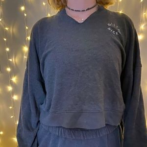 Gilly Hicks, Dark Gray, Sweater/Sweatshirt, Size M